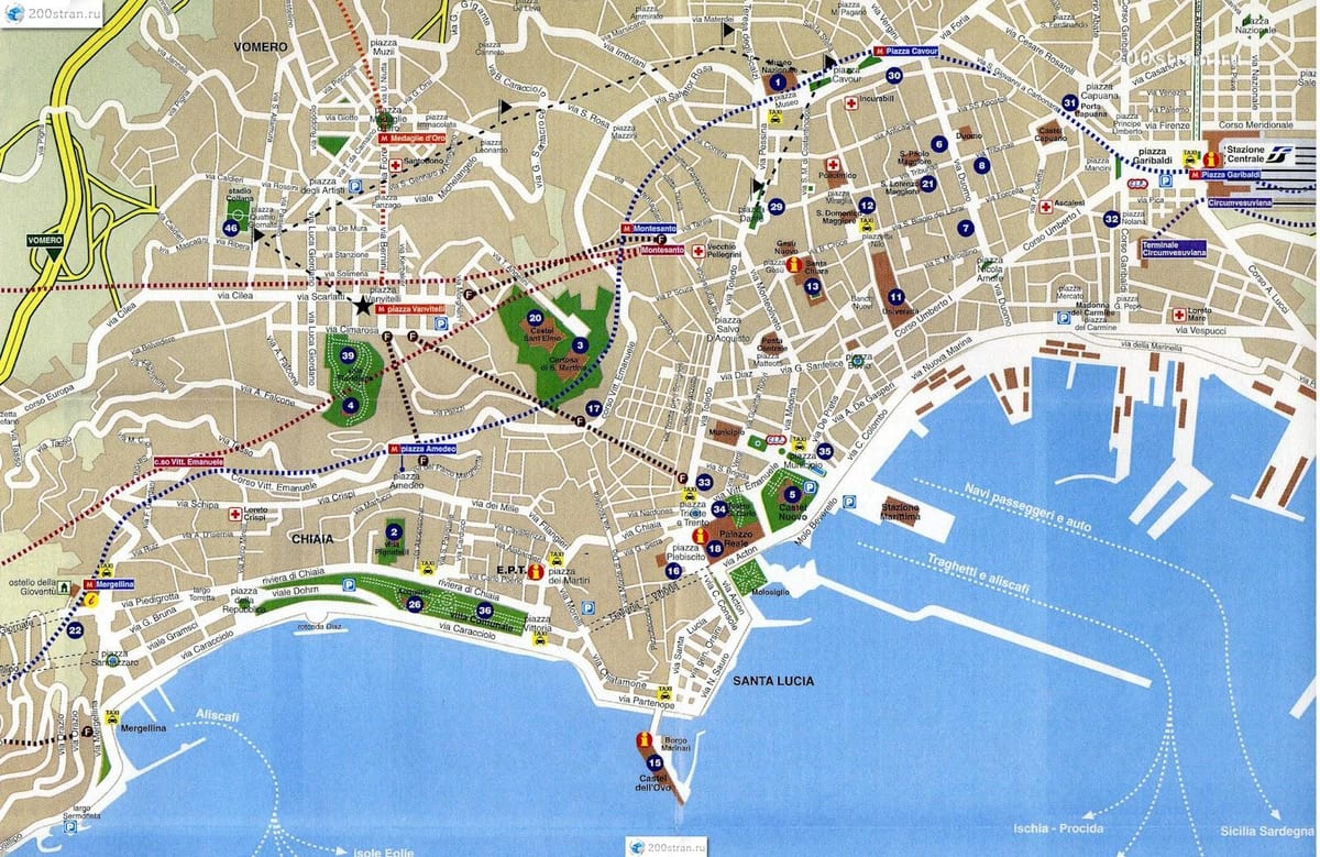 naples borg kort