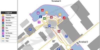 Kort af napólí flugstöðina